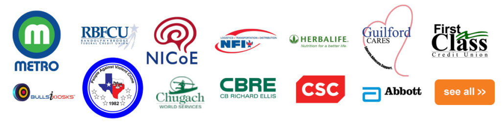 A selection of logos from DynaTouch's Other clients.